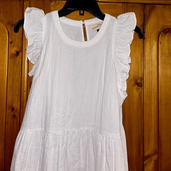 Universal Thread Women’s Flutter Sleeveless Tiered Dress, White,  Medium - Picture 4 of 13